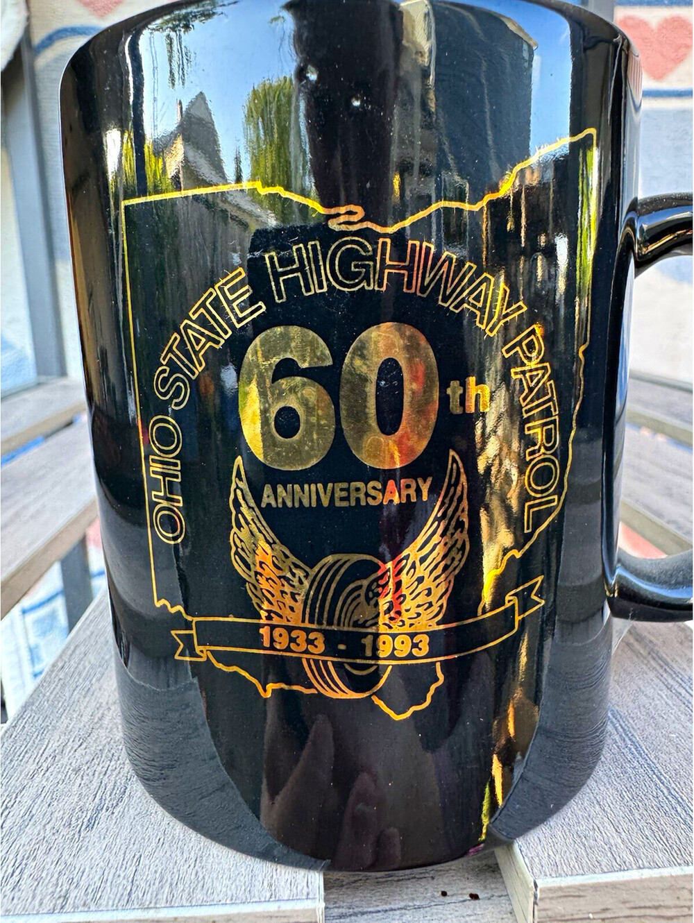Ohio State Highway Patrol 60th Anniversary 1933-1993 Ceramic Mug NEW Pristine